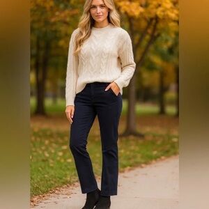 Lila Ryan Jenalyn Navy Bootcut Trousers Size 14